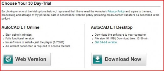 autocad lt 2011 trial download