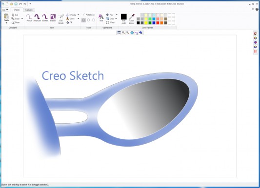 add a text sketch in creo pro e