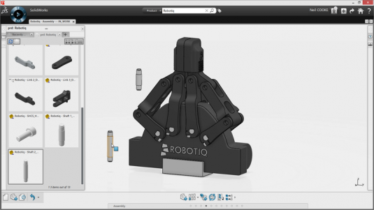 SolidWorks Mechanical Conceptual will use cloud technology for storing project data, and for connecting to related parts and models. (Source: Dassault Systèmes SolidWorks)