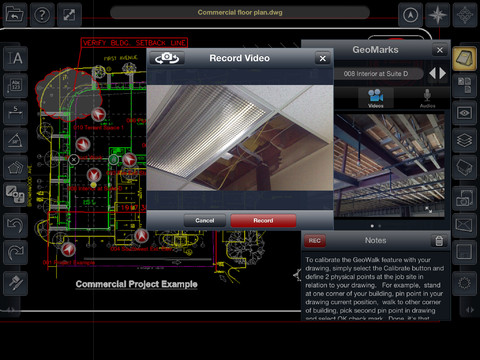TurboSite can be used to gather data on-site for construction purposes. Video can be attached to any drawing. (Source: IMSI/Design)