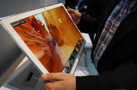Panasonic’s yet-unnamed 20-inch tablet would be a big seller among architects. (Source: CBS Interactive)