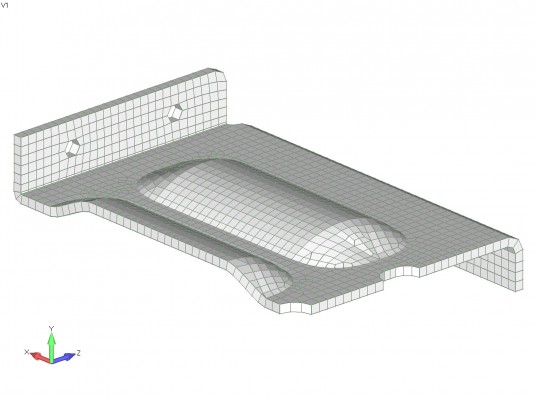Femap 11 can split hexa and penta solid 3D, 2D shell, and 1D beam elements. (Source: Siemens PLM) 