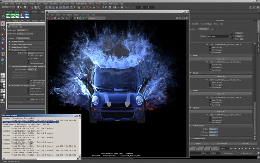 Krakatoa MY includes a “mini render” mode for quick views. (Source: Thinkbox Software)