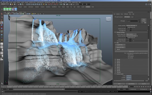 Krakatoa MY is designed for high-volume particle rendering such as required by a waterfall. (Source: Thinkbox Software)