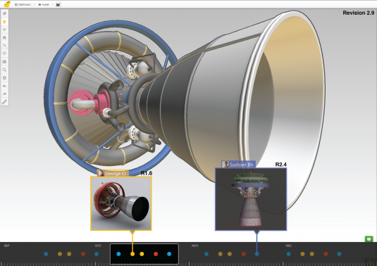 Competitors across the globe can form teams to design a 3D printable rocket engine, using Sunglass for design collaboration and version control. (Source: Sunglass)