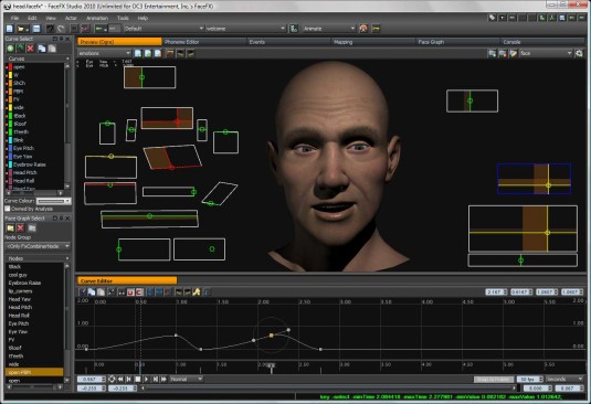 OC3 Entertainment’s FaceFX, facial animation software for game developers. (Source: OC3 Entertainment)