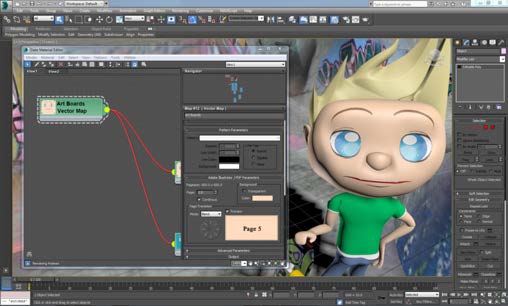 3ds Max gets support for vector graphic surfaces. (Source: Autodesk)