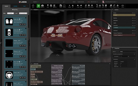 Lagoa MultiPhysics allows multiple users to change materials or backgrounds and see the results in real time. (Source: Legoa) 