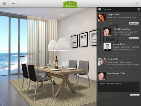 New Homestyler for iPad combines interior design with social network access to a community of other users and professional designers. (Source: Autodesk)