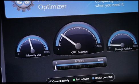 A close-up of the Dell Precision Performance Optimizer dashboard. (Source: Dell)