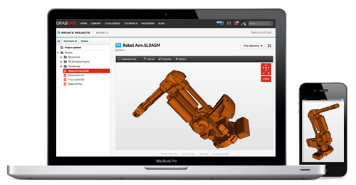 GrabCAD Workbench is a new collaboration site for mechanical engineering and product development. (Source: GrabCAD)