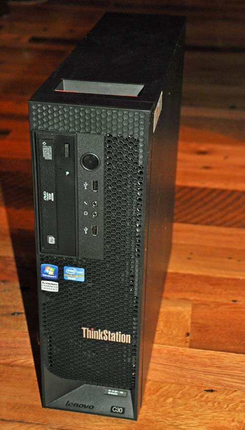 Front view of the Lenovo C30, the only and only 3U dual-socket workstation. (Source: Jon Peddie Research) 