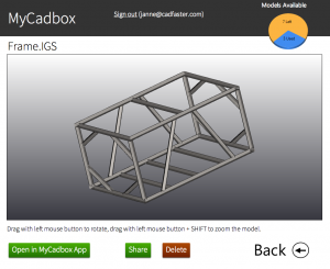 MyCadbox web viewer. 