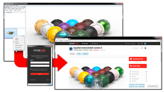 New integration provides direct data transfer between KeyShot and GrabCAD.(Source: Luxion)