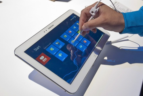 The 10-inch model of Samsung’s new Galaxy Tab 3 series. Samsung has made its tablet computers look more like its Galaxy phones to boost tablet sales. (Source: Samsung)