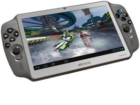 Archos GamePad 7 is a fine example of a gaming tablet with controller functions on the sides. (Source: Archos)