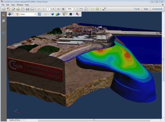 Complex geologic charts can now be quickly converted for use in a 3D PDF document, thanks to the new partnership between VTS and C Tech. (Source: VTS)