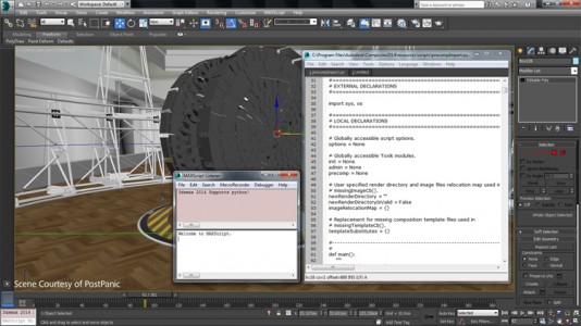 Python scripting in 3ds Max allows users to customize and streamline projects. (Source: Autodesk)