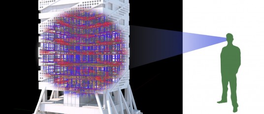 X-Ray Select provides a way to see inside solid objects in 2D or 3D, and select, modify, and interact with the model. (Source: Vectorworks)