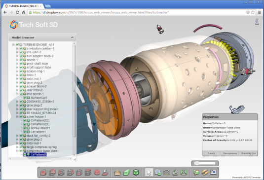 HOOPS Communicator allows for exact measurement directly in a browser using WebGL as an enabling technology. (Source: TS3D)