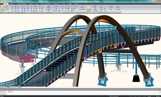 Advance Steel automates modeling, detailing, and creation of fabrication solutions for structural steel. (Source: Graitec)