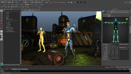 Maya LT Extension 2 improves character animation for indie and mobile game developers with the addition of MEL scripting and additional export capabilities, among other features. (Source: Autodesk)