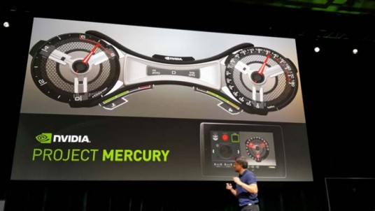 Nvidia is promoting its own kit for creating a computer console for the driver. (Source: JPR)
