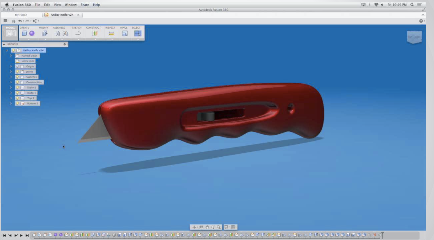 Autodesk Celebrates One Year Of Fusion 360 And Unveils New Pricing The Timeline Feature In Fusion 360 Lets People Go Back To An Earlier Stage A Design Make Changes And Roll Forward