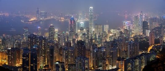 Hong Kong is generally considered to be one of the most densely populated cities in the world. But along with its famous skyline comes large tracts of undeveloped land and parks, keeping it from cracking the list of the top 100 most densely populated cities. (Source: Wikipedia)