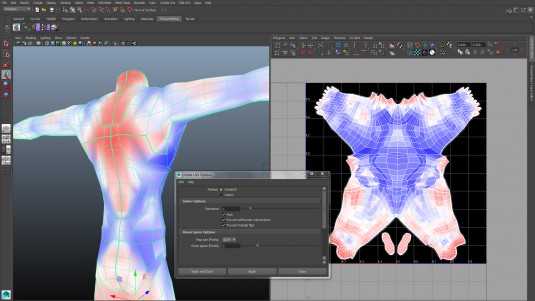 Maya LT 2015 users will have a new tool to unfold 2D textures for use on 3D objects. (Source: Autodesk)