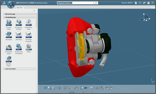 The new user interface of Catia Assembly Design on the 3D Experience Platform. (Source: Dassault Systemes)