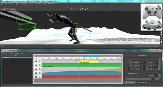 A screenshot from CameraFx from Craft Animations, which works with Autodesk MotionBuilder. (Source: Craft Animations)