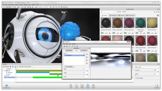KeyShot 5 features improvement in the High Dynamic Range Imaging (HDRI) editor, including a new Sun & Sky editor. (Source: Luxion)