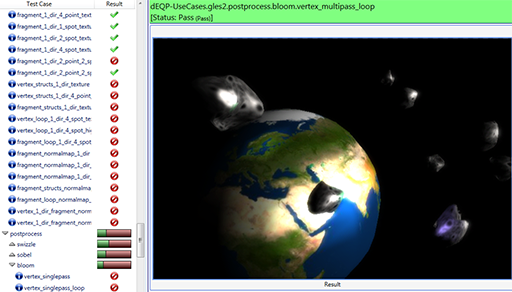 dEQP can test existing Android applications as well as benchmark devices. (Source: drawElements)