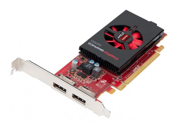 AMD FirePro W2100, one of several new graphics boards introduced at Siggraph 2014 in Vancouver. (Source: AMD)