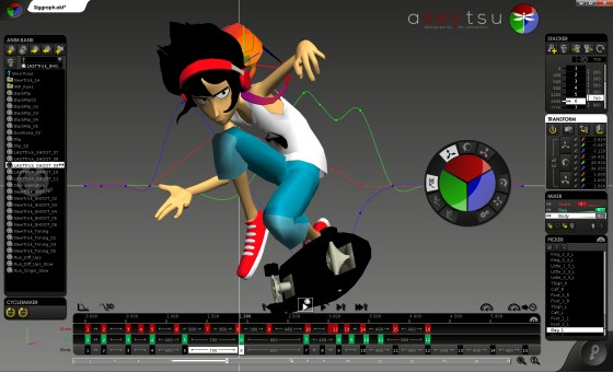 Akeytsu is new software for 3D character animation and rigging which seeks to bypass the complexity of current 3D animation tools. (Source: Nukeygara)