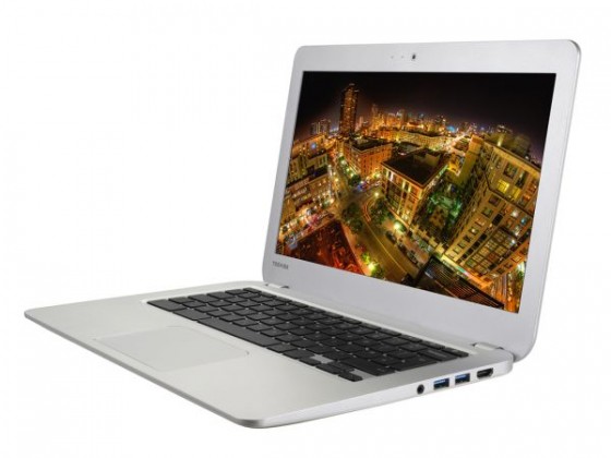 The new Toshiba Chromebook, one of many configurations now on the market. (Source: Toshiba)