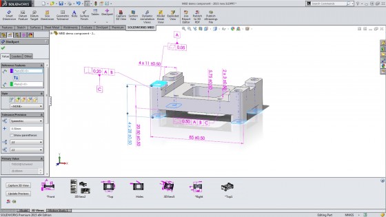 Solidworks Model Based Delivery delivers product manufacturing information in an electronic package. (Source: Solidworks)