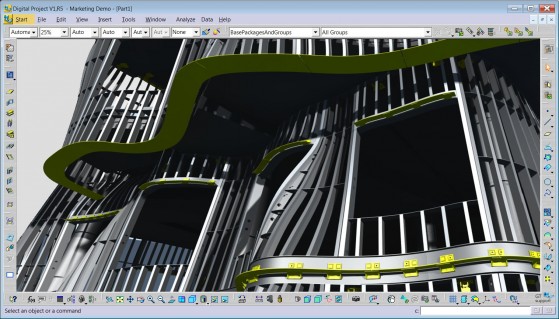 Digital Project, based on Catia V5, is the original software product produced by Gehry Technologies.  (Source: GT)