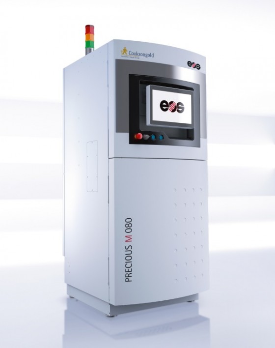 The EOS/Cooksongold Precious M 080 direct metal laser sintering 3D printer. (Source: EOS)