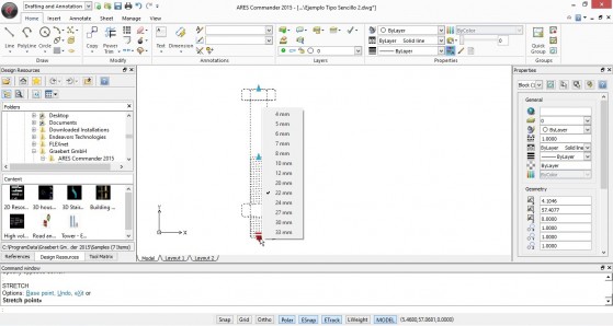 Dynamic blocks from other software can now be edited in Ares Commander without breaking the interactive nature of the block. (Source: Graebert)