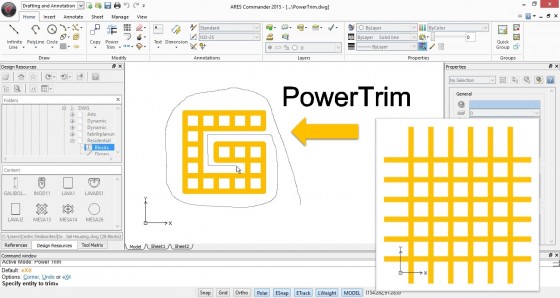 The new Power Trim feature in Area Commander makes quick work of otherwise tedious trimming. (Source: Graebert) 