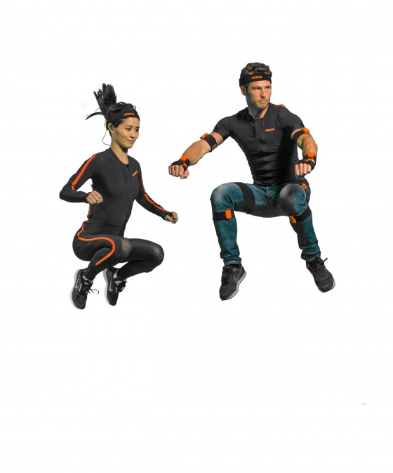 Xsens new mocap technology comes as both a body suit and as strap-based sensors. (Source: Xsens)