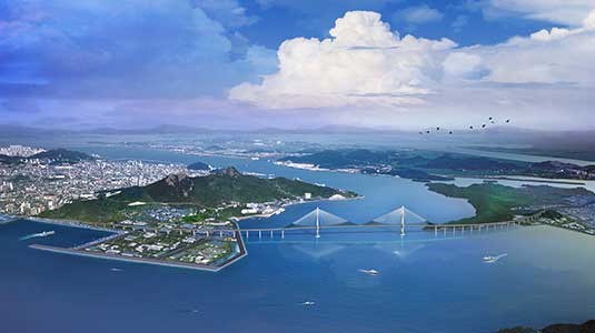 The Mokpo cable suspension bridge in South Korea was designed in MicroStation, one of hundreds of mega-projects around the globe that use Bentley software products. (Source: Bentley Systems)