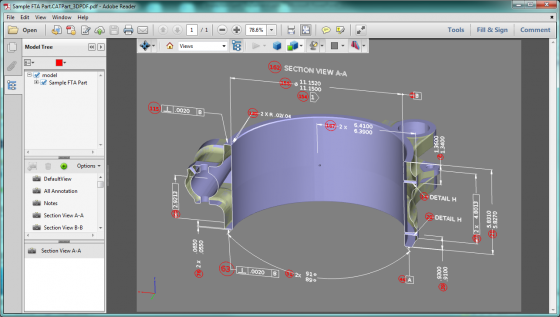 Inspection Xpert On Demand for CAD supports the new model-based definition standards. (Source: KeyToData)