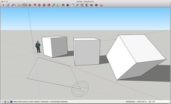 Architectural illustrator Steve Oles is the scale figure that greets users in SketchUp 2015. (Source: Trimble SketchUp)