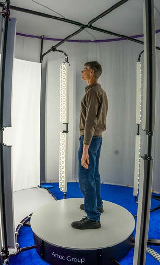 Artec’s Scanify scanner can capture a model in 12 minutes, and, providing that person didn’t move or otherwise mess up, the scan can be processed in a half hour or so. (Source: Jon Peddie Research)