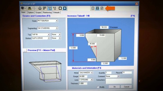 Trimble Vulcan is sheet metal cutting software for HVAC contractors. The new workflow integration with Bentley will make it easy to share Vulcan data for fabrication and further design review. (Source: Trimble)