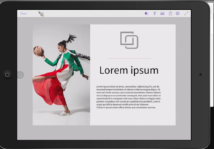 The Comp app is design to allow designers to pull together ideas for a piece with simple gestures and shapes. Draw a rectangle for a headline, an X for an image and a few lines to represent text. You can have a comp in seconds and with relatively little frustration. (Source: Adobe presentation) 