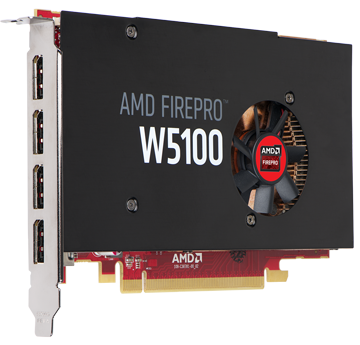 The AMD FirePro W5100 is among the GPUs covered by the new certification of Avid Media Composer. (Source: AMD)